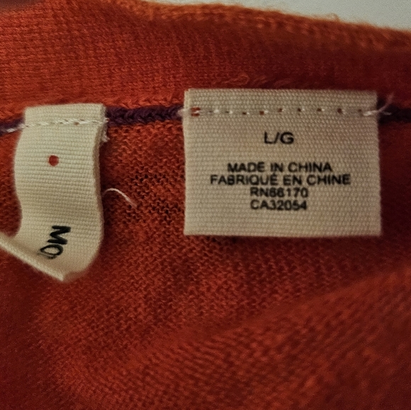 Anthropologie Moth Long Sleeve Button Up V-Neck Cardigan Size Slits Size Large - Picture 16 of 16